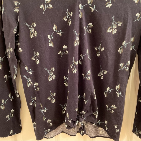 Loft Outlet Floral Tie-Front Top - Medium - Picture 4 of 8